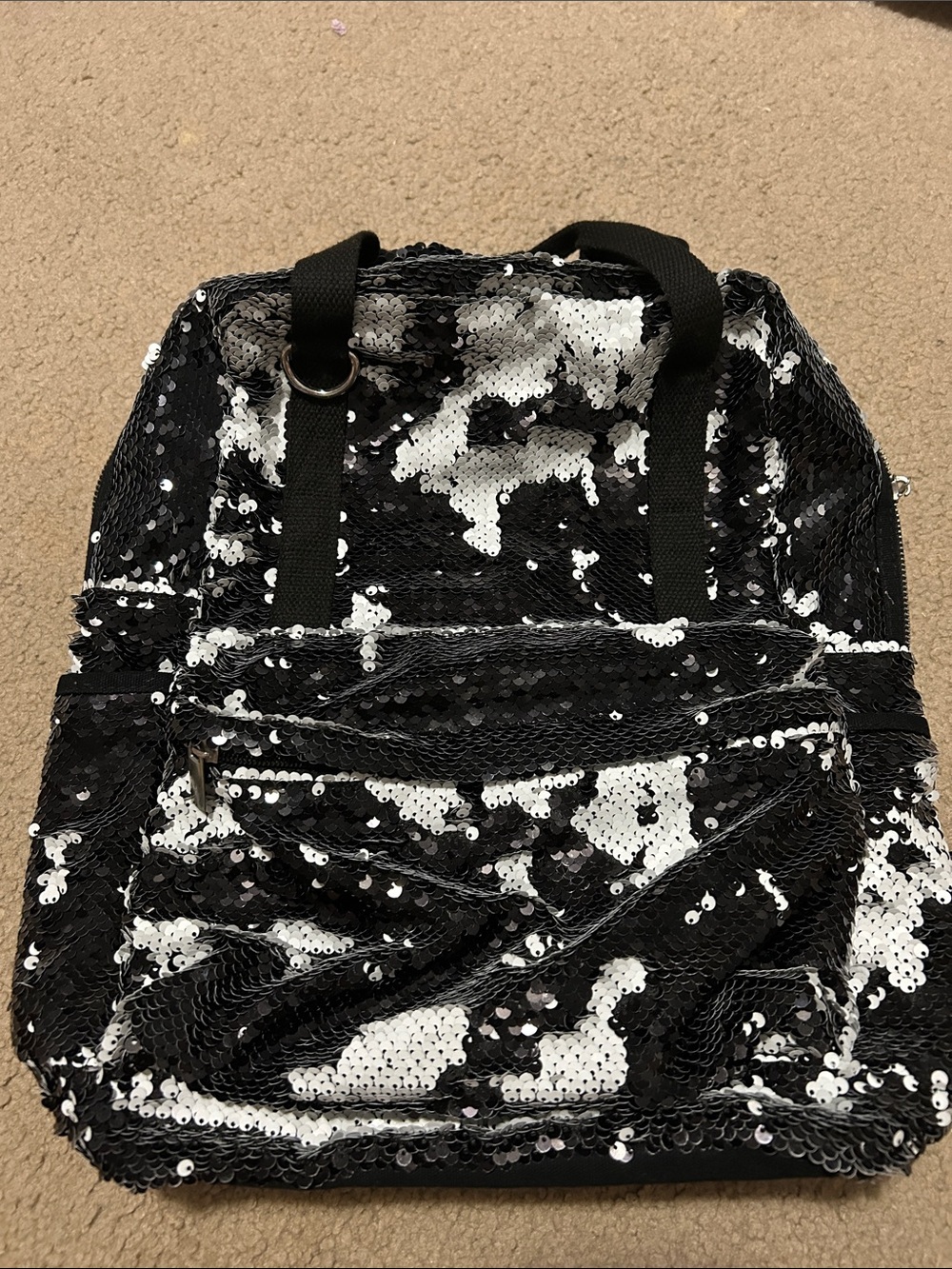 Wild Fable Reversible Sequin Flip Backpack - Black & White